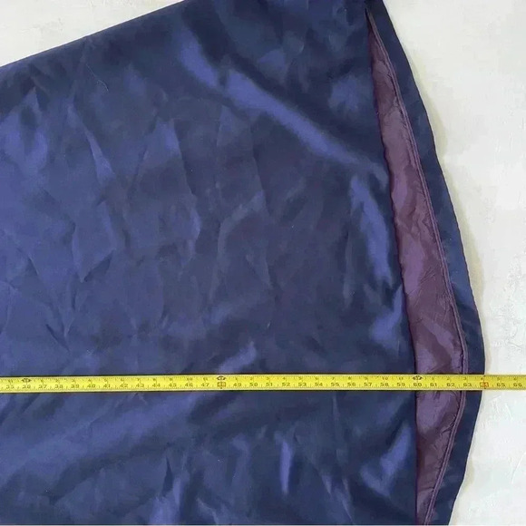 Vintage Victor Costa Navy Blue Ballgown Dress Iridescent Fit n Flare Size XL - Picture 8 of 10